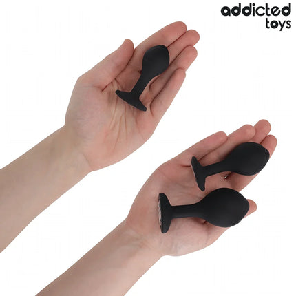 ADDICTED TOYS - 3ER-SET ANALPLUG MIT JUWEL - Analplug