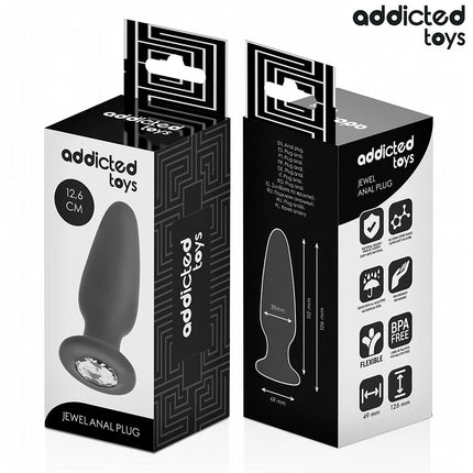 ADDICTED TOYS - ANAL PLUG MIT JUWEL GRÖSSE L 12,6 CM - Analplug