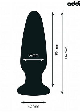 ADDICTED TOYS - ANAL PLUG MIT JUWEL GRÖSSE M 10,4 CM - Analplug