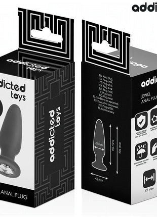 ADDICTED TOYS - ANAL PLUG MIT JUWEL GRÖSSE M 10,4 CM - Analplug