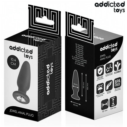 ADDICTED TOYS - ANAL PLUG MIT JUWEL GRÖSSE M 10,4 CM - Analplug
