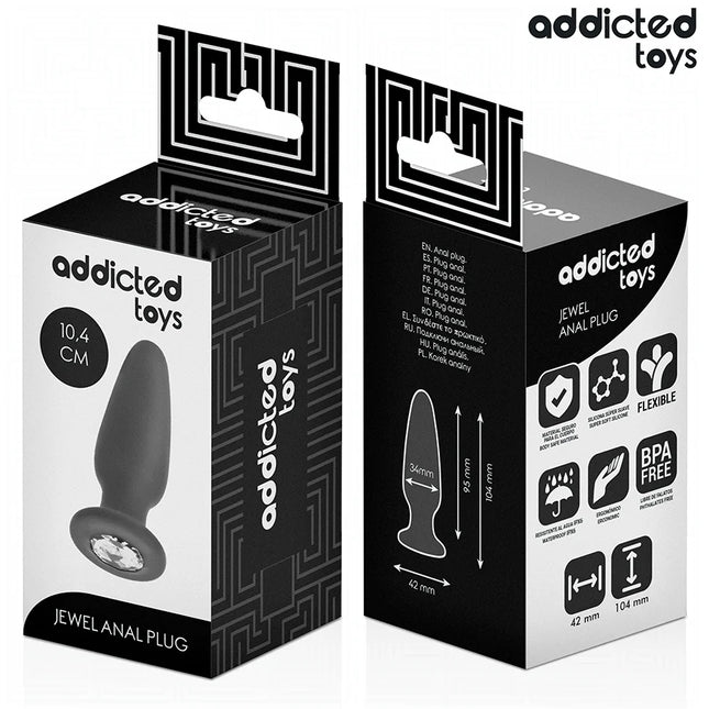 ADDICTED TOYS - ANAL PLUG MIT JUWEL GRÖSSE M 10,4 CM - Analplug