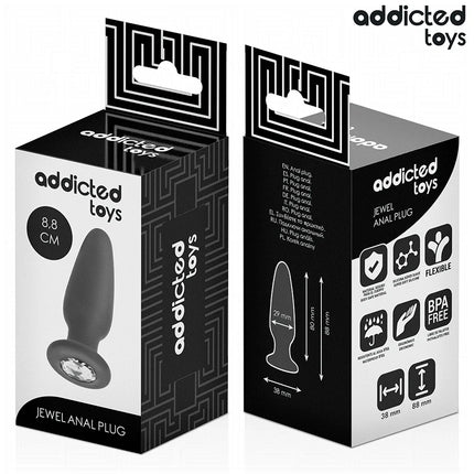 ADDICTED TOYS - ANAL PLUG MIT JUWEL GRÖSSE S 8,8 CM - Analplug