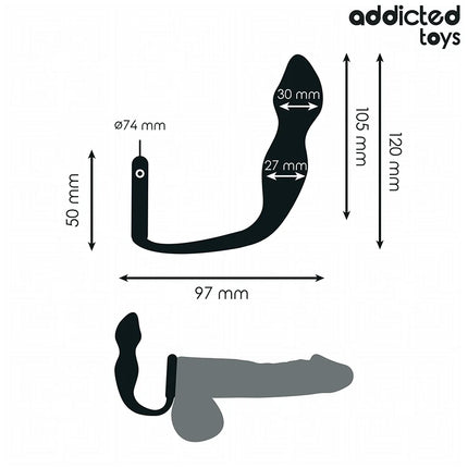 ADDICTED TOYS - ANALPLUG MIT RING MODELL 2 - Analplug
