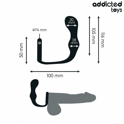 ADDICTED TOYS - ANALPLUG MIT RING MODELL 3 - Analplug