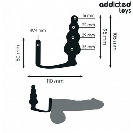 ADDICTED TOYS - ANALPLUG MIT RING MODELL 5 - Analplug