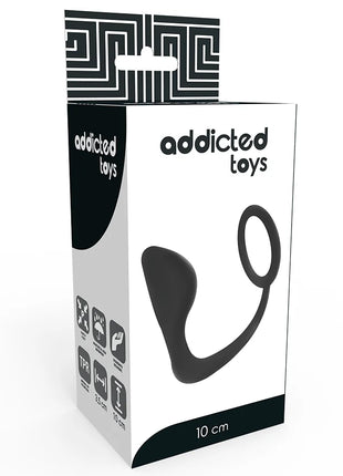 ADDICTED TOYS - ANALPLUG MIT SCHWARZEM PENISRING - Analplug