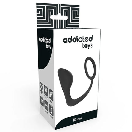 ADDICTED TOYS - ANALPLUG MIT SCHWARZEM PENISRING - Analplug