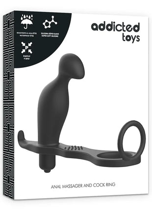 ADDICTED TOYS - ANALPLUG MIT SCHWARZEM SILIKONRING 12 CM - Analplug