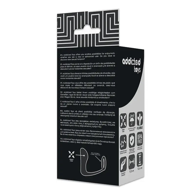 ADDICTED TOYS - ANALPLUG MIT SCHWARZEM SILIKONRING - Analplug