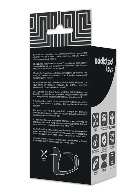 ADDICTED TOYS - ANALPLUG MIT SCHWARZEM SILIKONRING - Analplug