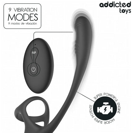 ADDICTED TOYS – ANALPLUG MIT VIBRATION 360°-WELLUNG UND HODENSTIMULATOR