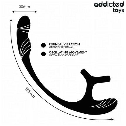 ADDICTED TOYS – ANALPLUG MIT VIBRATION 360°-WELLUNG UND HODENSTIMULATOR