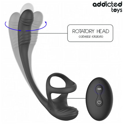 ADDICTED TOYS – ANALPLUG MIT VIBRATION 360°-WELLUNG UND HODENSTIMULATOR