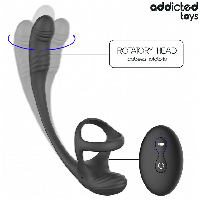 ADDICTED TOYS – ANALPLUG MIT VIBRATION 360°-WELLUNG UND HODENSTIMULATOR