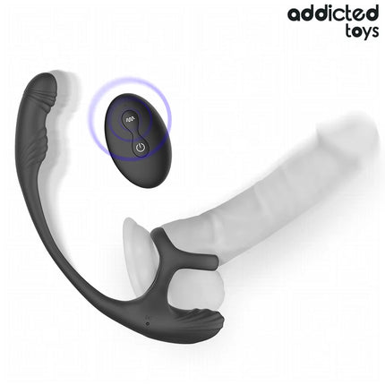 ADDICTED TOYS – ANALPLUG MIT VIBRATION 360°-WELLUNG UND HODENSTIMULATOR