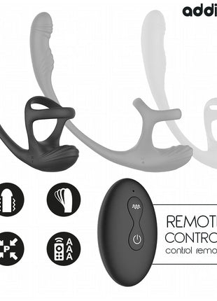 ADDICTED TOYS – ANALPLUG MIT VIBRATION 360°-WELLUNG UND HODENSTIMULATOR