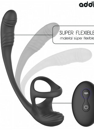 ADDICTED TOYS – ANALPLUG MIT VIBRATION 360°-WELLUNG UND HODENSTIMULATOR