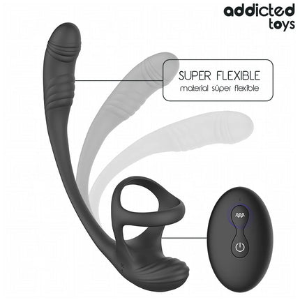ADDICTED TOYS – ANALPLUG MIT VIBRATION 360°-WELLUNG UND HODENSTIMULATOR