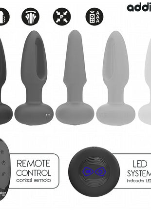 ADDICTED TOYS - ANALPLUG MIT VIBRIERENDER ZUNGE UND FERNBEDIENUNG - Anal-Vibratoren