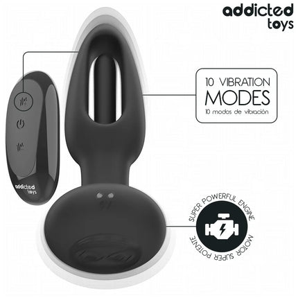 ADDICTED TOYS - ANALPLUG MIT VIBRIERENDER ZUNGE UND FERNBEDIENUNG - Anal-Vibratoren