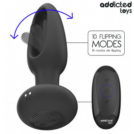 ADDICTED TOYS - ANALPLUG MIT VIBRIERENDER ZUNGE UND FERNBEDIENUNG - Anal-Vibratoren