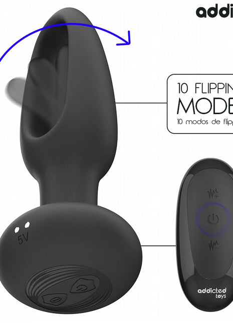 ADDICTED TOYS - ANALPLUG MIT VIBRIERENDER ZUNGE UND FERNBEDIENUNG - Anal-Vibratoren
