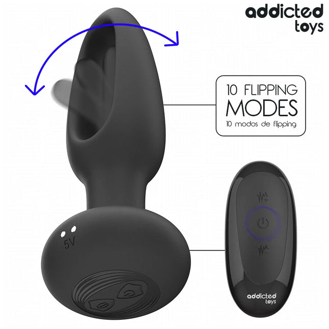 ADDICTED TOYS - ANALPLUG MIT VIBRIERENDER ZUNGE UND FERNBEDIENUNG - Anal-Vibratoren
