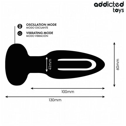 ADDICTED TOYS - ANALPLUG MIT VIBRIERENDER ZUNGE UND FERNBEDIENUNG - Anal-Vibratoren