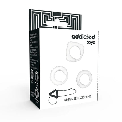 ADDICTED TOYS - C-RING-SET KLAR - Penisring ohne Vibration