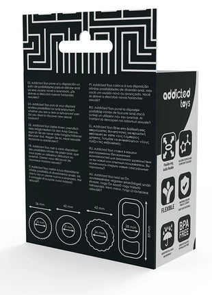 ADDICTED TOYS - COCK RING SET 4 STÜCK - Penisring ohne Vibration