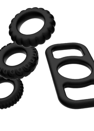 ADDICTED TOYS - COCK RING SET 4 STÜCK - Penisring ohne Vibration