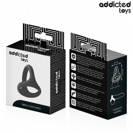ADDICTED TOYS - DICKER DREIFACH-PENISRING - Penisring ohne Vibration