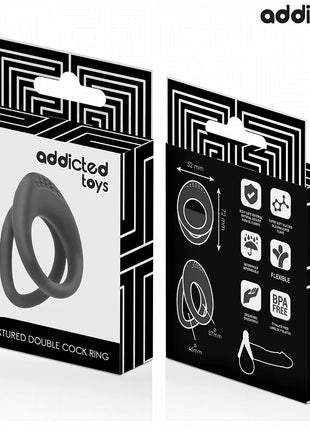 ADDICTED TOYS - DOPPELT STRUKTURIERTER PENISRING - Penisring ohne Vibration