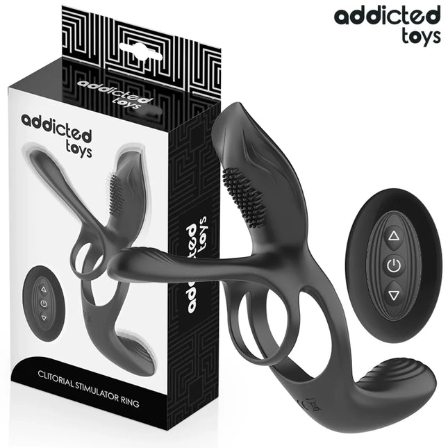 ADDICTED TOYS - DOPPELTER PENISRING MIT KLITORISSTIMULATOR