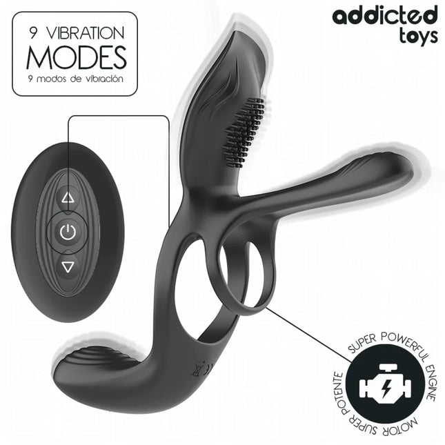ADDICTED TOYS - DOPPELTER PENISRING MIT KLITORISSTIMULATOR