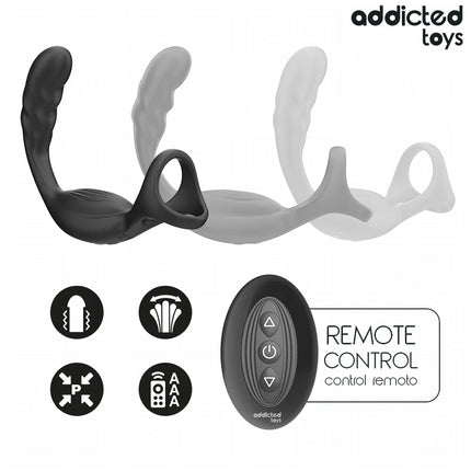 ADDICTED TOYS - DOPPELTER PROSTATIK-COCKRING MIT FERNBEDIENUNG
