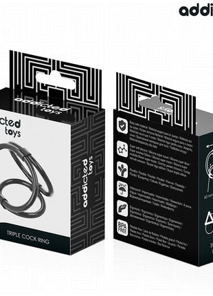 ADDICTED TOYS - DREIFACH-PENISRING - Penisring ohne Vibration