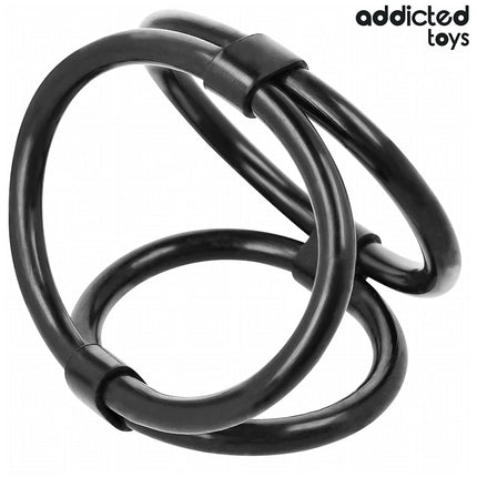 ADDICTED TOYS - DREIFACH-PENISRING - Penisring ohne Vibration