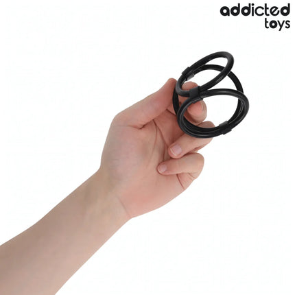 ADDICTED TOYS - DREIFACH-PENISRING - Penisring ohne Vibration