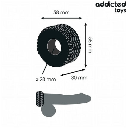 ADDICTED TOYS - EXTRA DICKER COCKRING - Penisring ohne Vibration