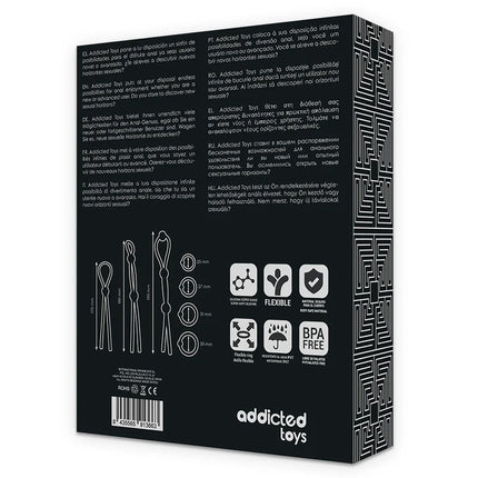 ADDICTED TOYS - FLEXIBLES SILIKON-COCKRING-SET 7-TEILIG - Penisring ohne Vibration