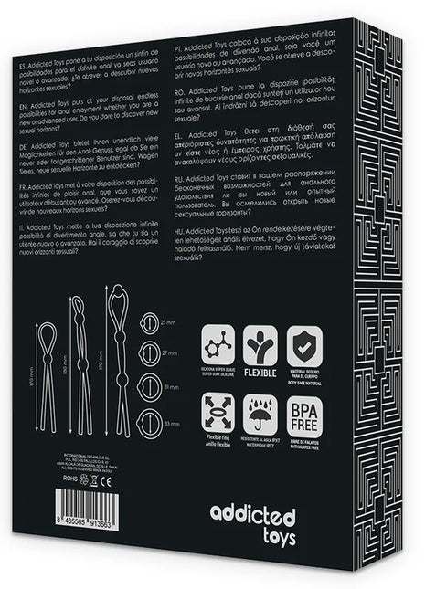 ADDICTED TOYS - FLEXIBLES SILIKON-COCKRING-SET 7-TEILIG - Penisring ohne Vibration