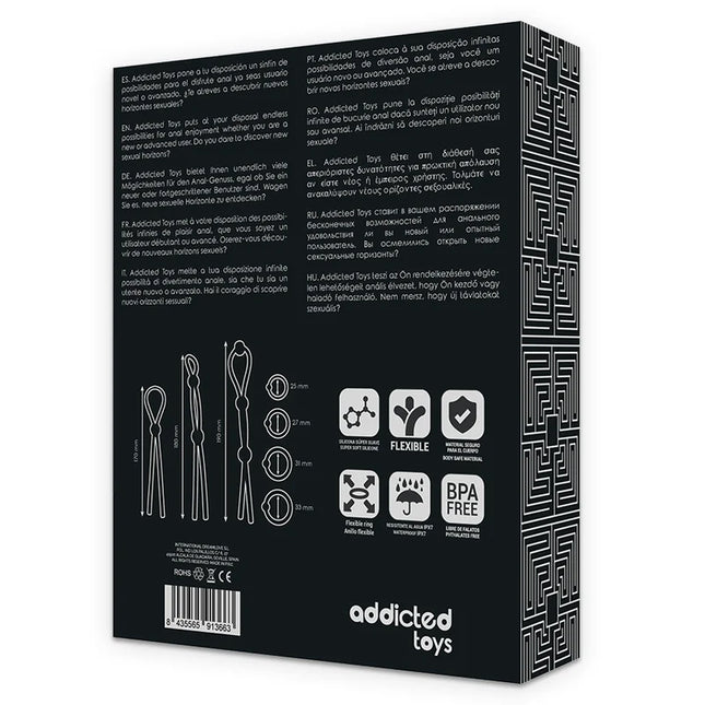 ADDICTED TOYS - FLEXIBLES SILIKON-COCKRING-SET 7-TEILIG - Penisring ohne Vibration