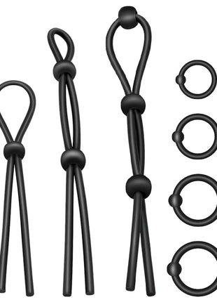 ADDICTED TOYS - FLEXIBLES SILIKON-COCKRING-SET 7-TEILIG - Penisring ohne Vibration