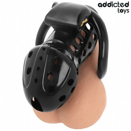 ADDICTED TOYS LOCKED - ANGEKETTETER HOHLPENISKÄFIG 10,5 CM - BDSM-Peniskäfige