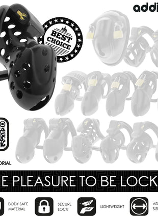 ADDICTED TOYS LOCKED - ANGEKETTETER HOHLPENISKÄFIG 10,5 CM - BDSM-Peniskäfige