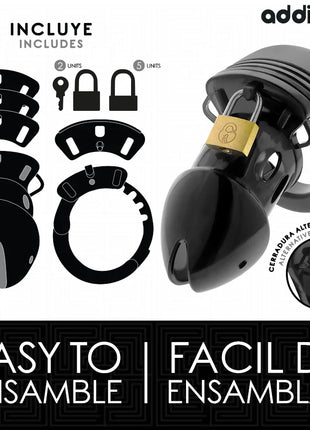 ADDICTED TOYS LOCKED - CHASTITY DEPTHS PENISKÄFIG 7,5 CM - BDSM-Peniskäfige