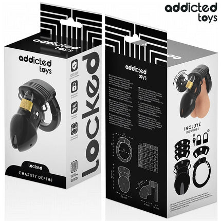 ADDICTED TOYS LOCKED - CHASTITY DEPTHS PENISKÄFIG 7,5 CM - BDSM-Peniskäfige