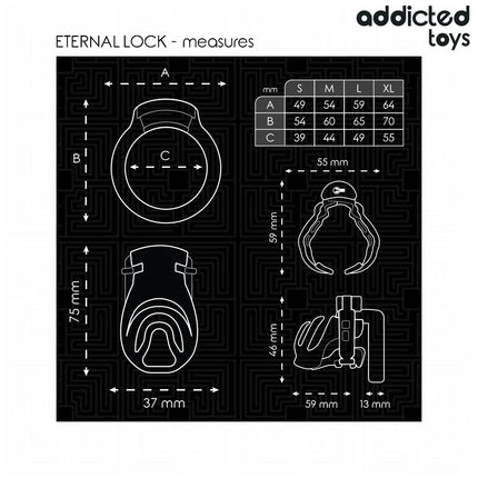 ADDICTED TOYS LOCKED - ETERNAL LOCK PENISKÄFIG 9 CM - BDSM-Peniskäfige